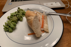 Vietnamese chicken banh mi sandwiches